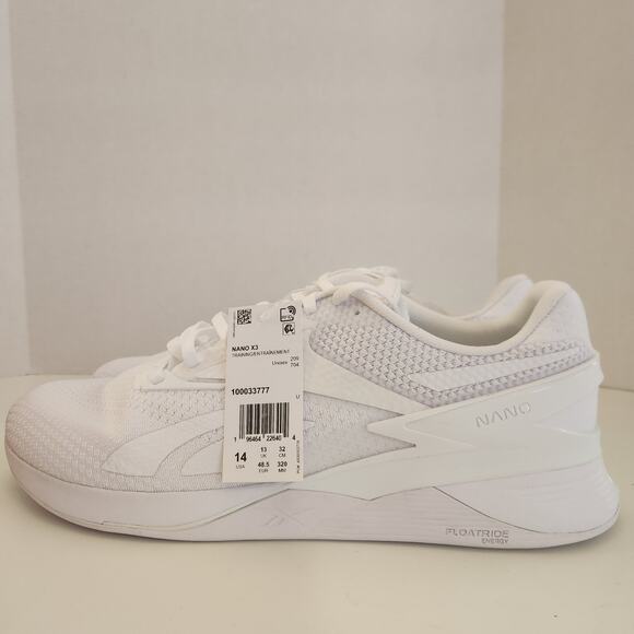 Reebok Unisex Nano X3 Sneaker, White/Cold Grey, 14 US Men main image 8